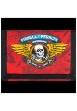 Powell-Peralta Winged Ripper Trifold Velcro Wallet red – Front view