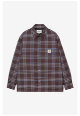 Carhartt WIP Baird Shirt Jac Overgangsjakke bairdcheck-palisander – Set forfra