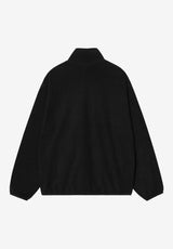 Carhartt WIP Edmore Half Zip Sweatshirt black-white – Back view