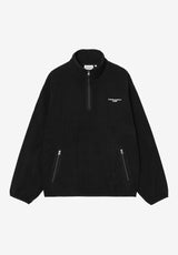 Carhartt WIP Edmore Half Zip Sweatshirt black-white – Front view