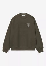 Carhartt WIP Hourglass Sweatshirt cypress-stonewashed – Vue de dos