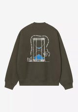 Carhartt WIP Hourglass Sweatshirt cypress-stonewashed – Vue de face
