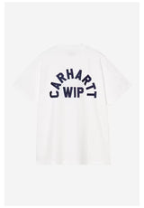 Carhartt WIP Arch Script T-Shirt white-darknavy – Front view