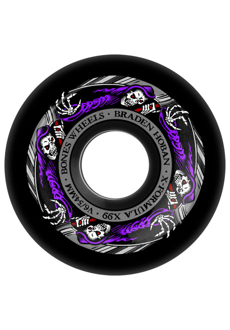 Bones Wheels X-Formula Hoban Reaper 99A V6 Wde-Cut Roues black – Vue de face