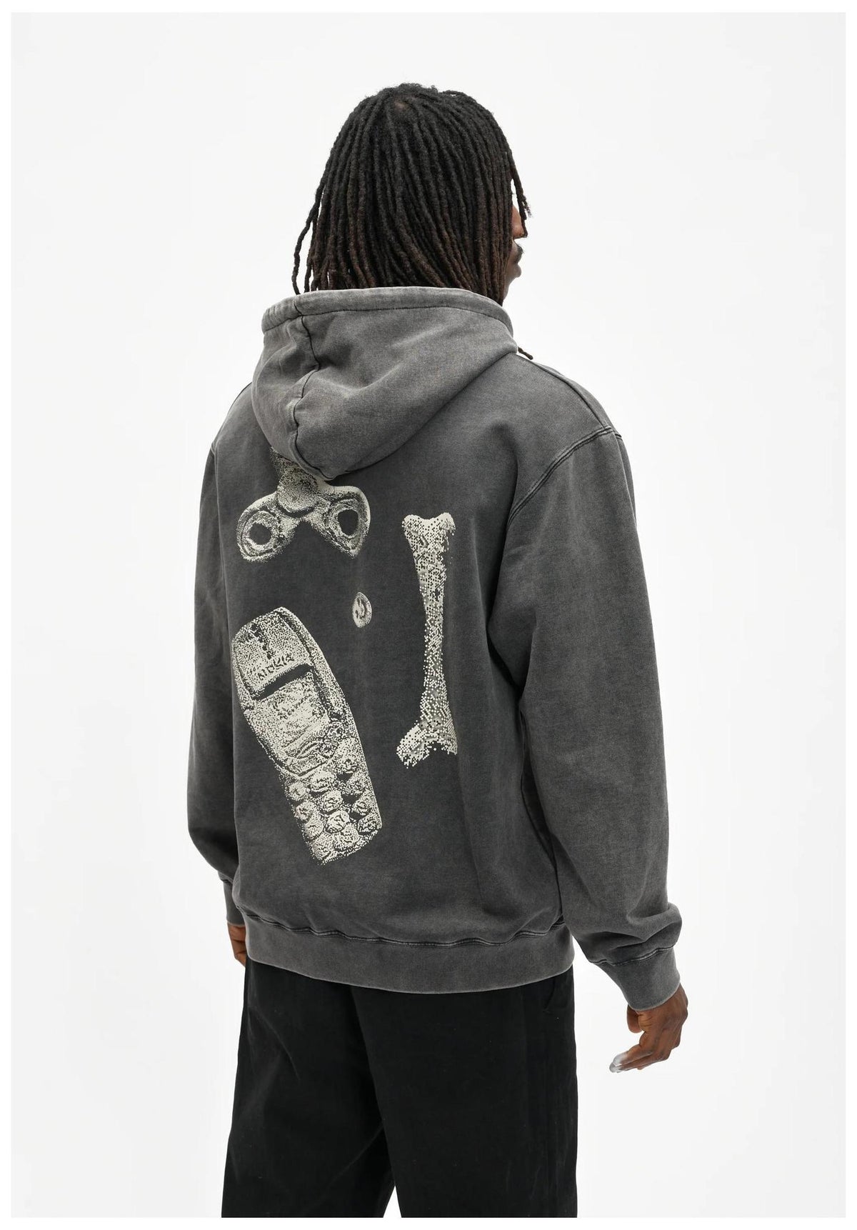 Cleptomanicx Artefacts Sweat à capuche black – Vue de détail 2