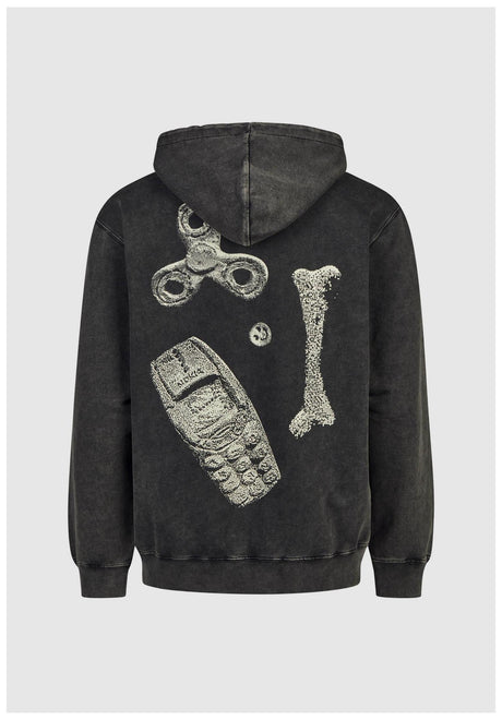 Cleptomanicx Artefacts Hoodie-sweater black – Achteraanzicht