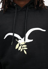Cleptomanicx Peace Sweat à capuche black – Vue de détail 1