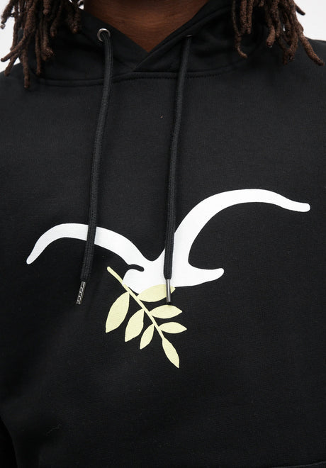 Cleptomanicx Peace Felpa con cappuccio black – Vista di dettaglio 1