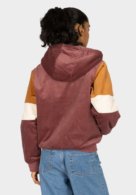iriedaily Blotchy Cord Winter Jackets plum – Back view