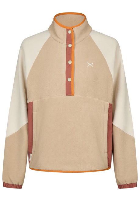 iriedaily Holina Mix Troyer Sweatshirt beige – Front view