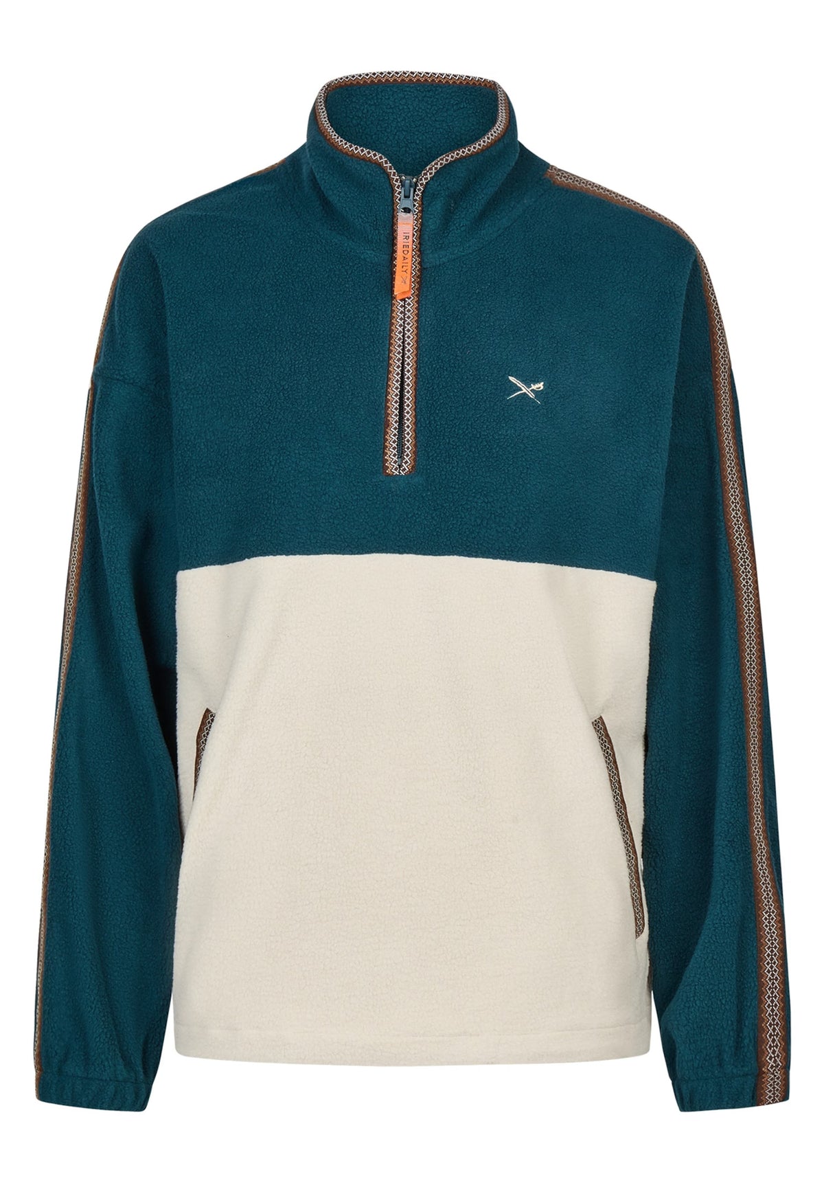 iriedaily Pahada Teddy Troyer Sweatshirt darkorion – Vue de détail 1