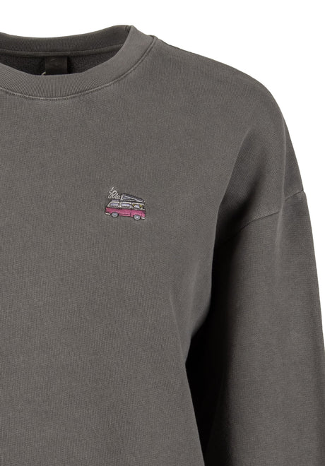 iriedaily Vancy Vint Crewneck Sweatshirt offblack – Detail view 1