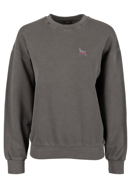 iriedaily Vancy Vint Crewneck Sweatshirt offblack – Front view