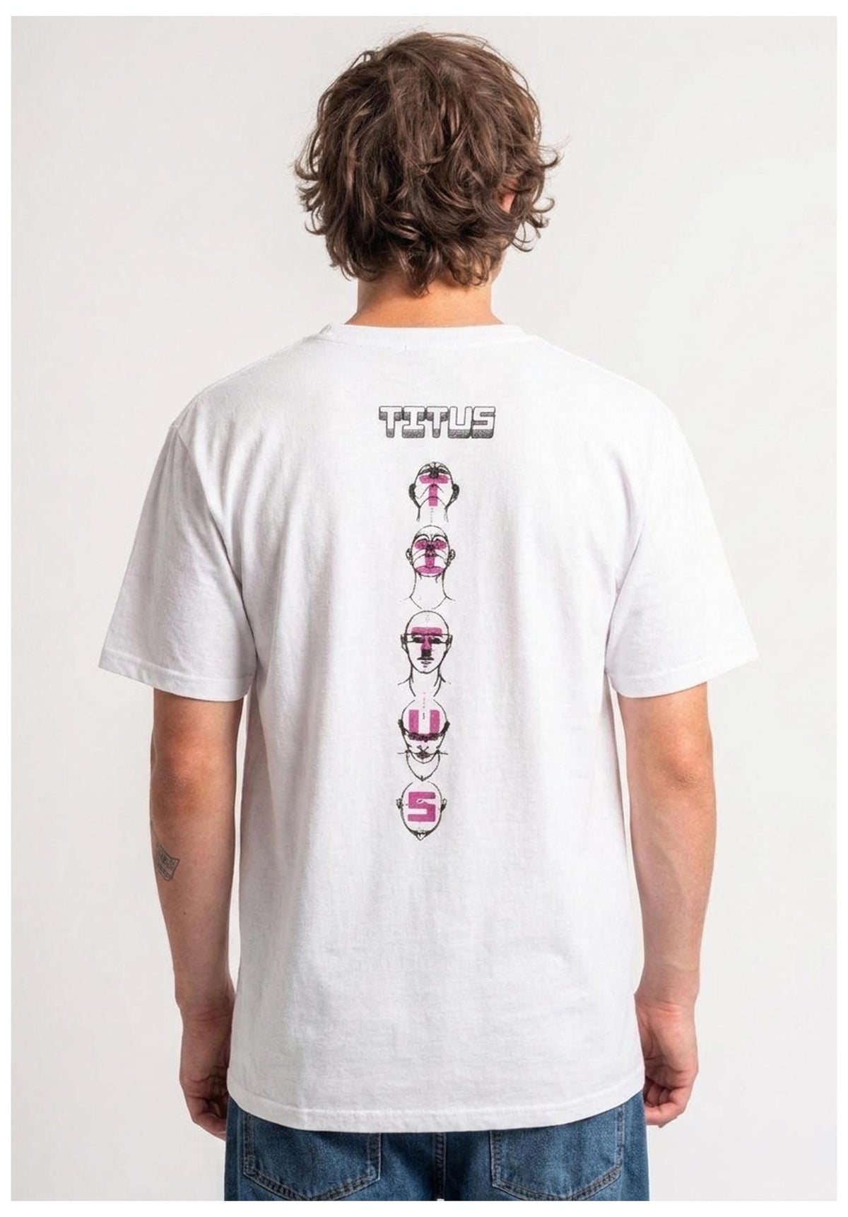 TITUS TITUS x Stinky Wetsuits T-Shirt white – Back view