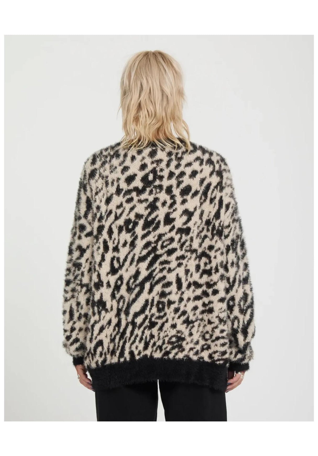 Volcom Tigardi Cardigan Pull animalprint – Vue de dos