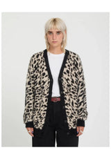 Volcom Tigardi Cardigan Pull animalprint – Vue de face