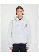 Volcom FA Ozzy Fleece Sweat capuche zippé boneheather – Vue de face