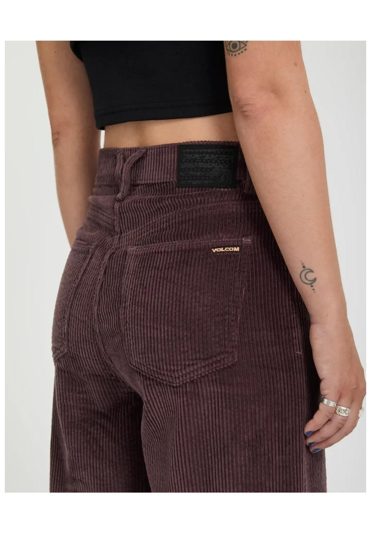 Volcom Weellow II Pantalone di velluto a coste raisin – Vista di dettaglio 1