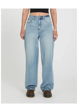 Volcom Stoned BF Hirise Jeans dustybluewash – Vista frontale
