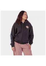 Santa-Cruz Grow Zip-Hoodie blackwash – Front view