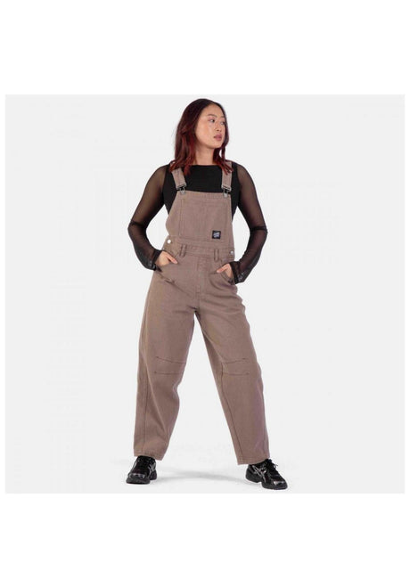 Santa-Cruz Opus Dot Barrel Dungarees Chino- / Cloth pants mole – Front view
