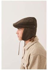 Brixton Barrel Earflap Snap Cap Chapeau brown-brown-tweed – Vue de détail 2