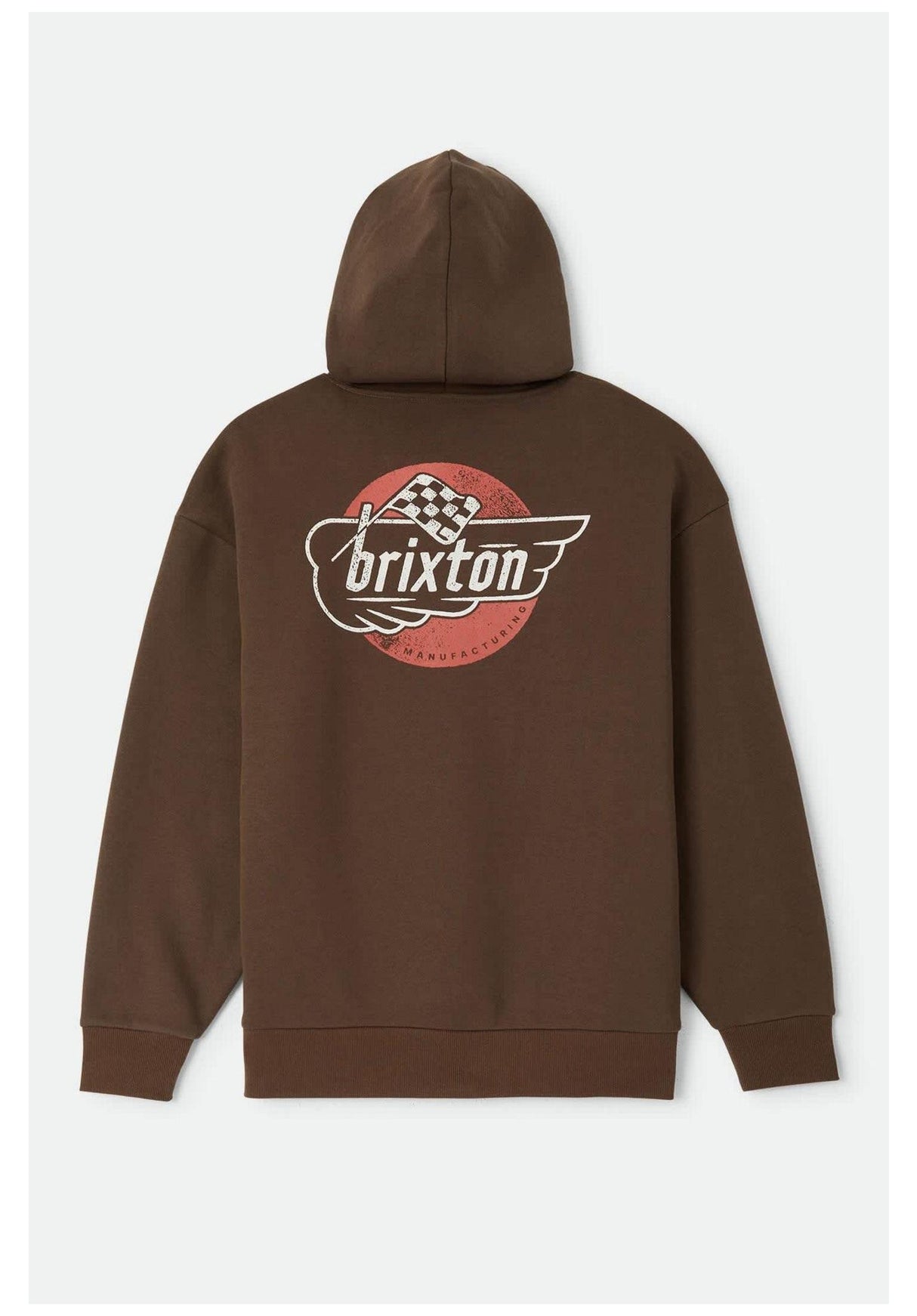 Brixton Heyward Hood Sweat à capuche walnut-brown – Vue de dos