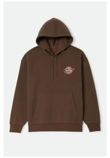 Brixton Heyward Hood Sweat à capuche walnut-brown – Vue de face