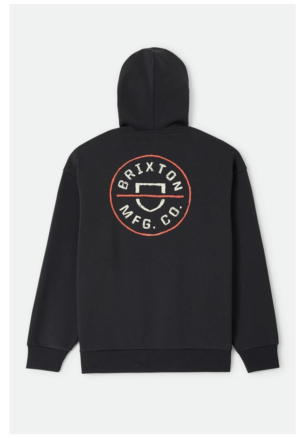 Brixton Crest II Hood Hoodie black – Back view