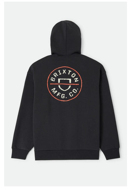 Brixton Crest II Sweat à capuche black – Vue de dos