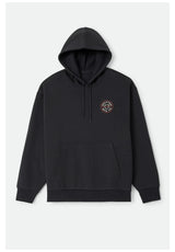 Brixton Crest II Hood Hoodie black – Front view