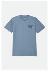 Brixton Lay Low T-Shirt steelblue – Back view