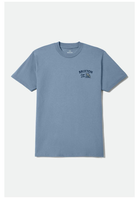 Brixton Lay Low Camiseta steelblue – Vista trasera