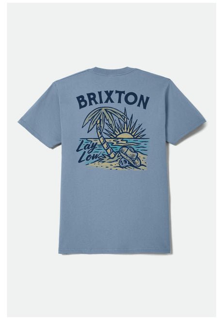 Brixton Lay Low Camiseta steelblue – Vista frontal