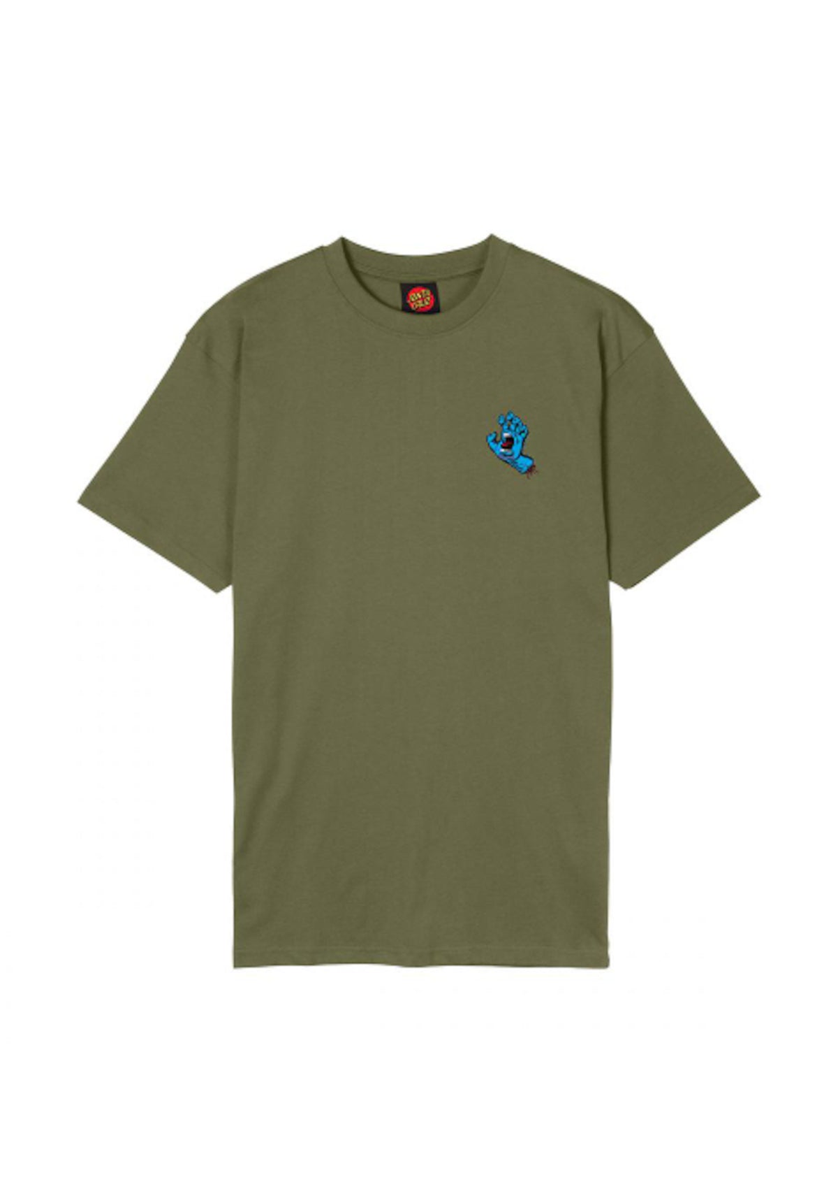 Santa-Cruz Screaming Hand Chest T-shirt deepolive – Vue de dos