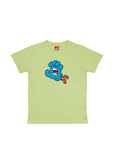 Santa-Cruz Youth Hand Dude T-shirt greenglow – Vista frontale
