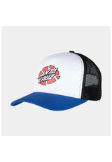 Santa-Cruz Broken Dot Meshback Kasket white-sapphire – Set forfra