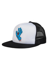 Santa-Cruz Classic Hand Meshback Cap white-black – Front view