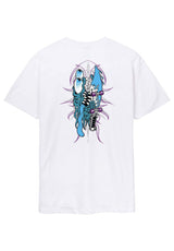 Santa-Cruz Meek Pinstripe Slasher T-shirt white – Vooraanzicht