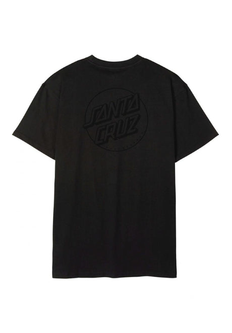 Santa-Cruz Tonal Opus Dot Stripe T-Shirt black – Front view