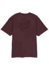 Santa-Cruz Tonal Opus Dot Stripe Camiseta darkplum – Vista frontal