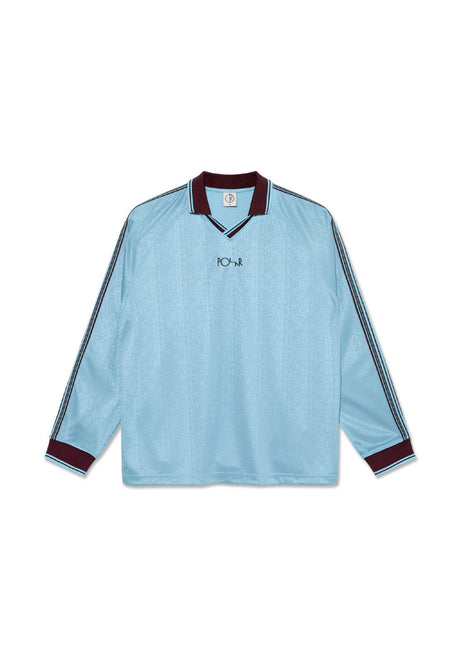 Polar Skate Co Davie Camisa skyblue-wine – Vista frontal