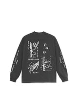 Polar Skate Co On Repeat LS Camiseta Manga Larga silver-black – Vista frontal