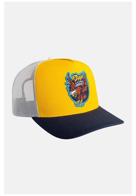 Reell Trucker Casquette yellow-navy – Vue de face
