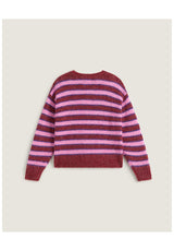 Rollins Stripe poppyemberred-purplelicorice Closeup1