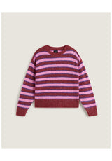 Rollins Stripe poppyemberred-purplelicorice Closeup2