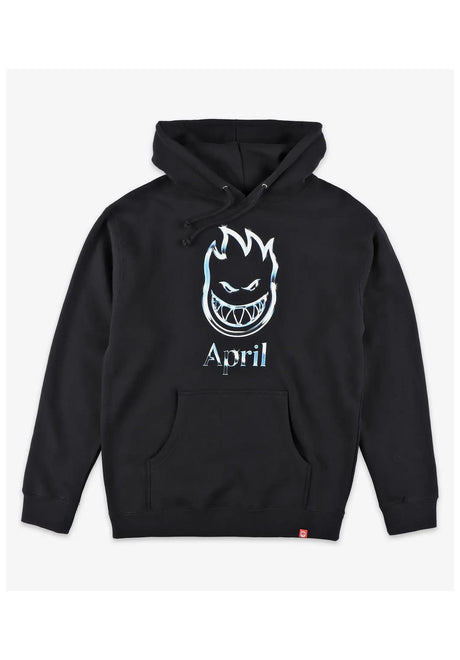 Spitfire x April Chrome Bighead Sudadera black – Vista frontal