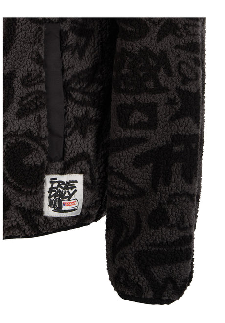 iriedaily x edding Fleece Overgangsjakke black – Detaljevisning 1