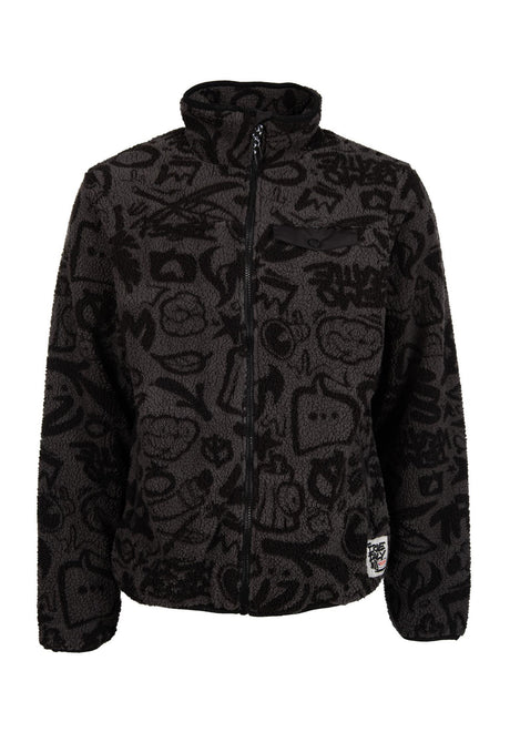 iriedaily x edding Fleece Overgangsjakke black – Set forfra
