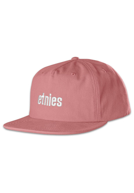 etnies Icon Embroidery Snapback Kasket pink – Set forfra
